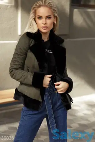 Дубленка-авиатор с мехом, фотография 1