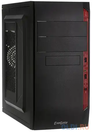 Корпус microatx exegate qa-410 400 вт чёрный ex272733rus, фотография 1