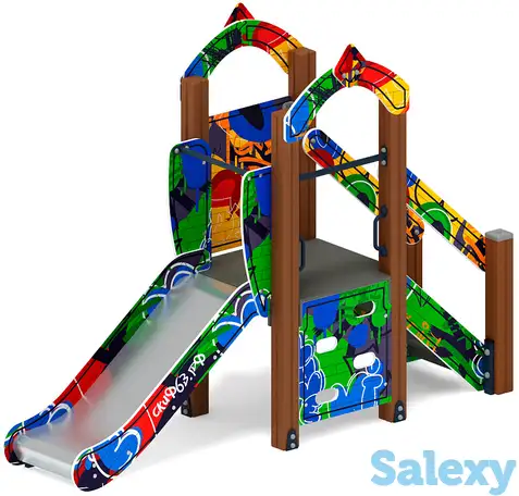 Горка малыш (граффити) - ио 41.01.01-03 - н=750, фотография 1