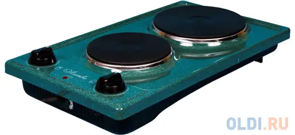 Плита электрическая лысьва эпб 22 малахит/рябчик эмаль (настольная), фотография 1