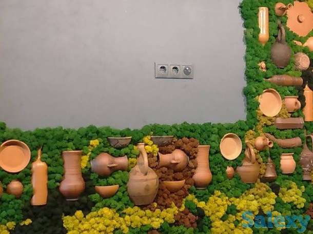 Искусственное озеленение/фитостена/искусственные цветы/мох, фотография 2