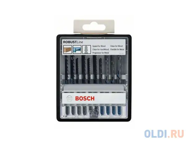 Лобзиковая пилка bosch robust line 10шт 2607010542, фотография 1