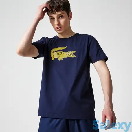 Мужская футболка lacoste  с принтом, фотография 1