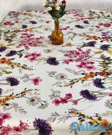 Итальянская скатерть с тефлоновым покрытием Цветущий летний луг, фотография 1