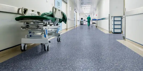 Медицинский линолеум, гомогенное напольное покрытие для чистых и промышленных помещений. Коммерческий линолеум КМ2, фотография 1