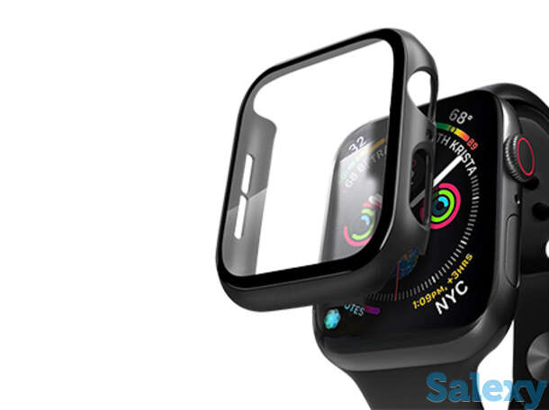 Кейс со стеклом deppa для apple watch 4/5/6/se/6/se series, 40 мм (47112). черный, фотография 1