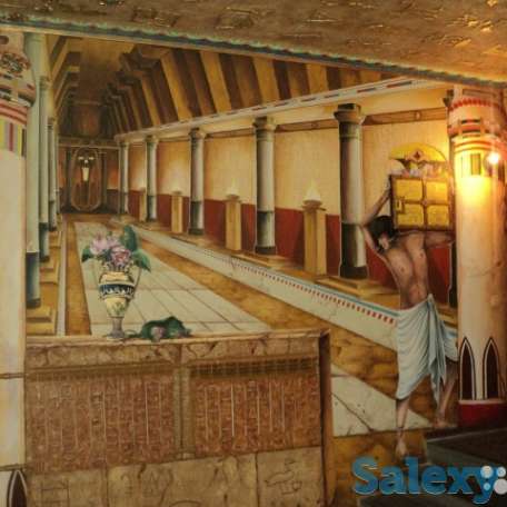 Картины, портрет, настенная роспись, лепка на стене, фотография 3