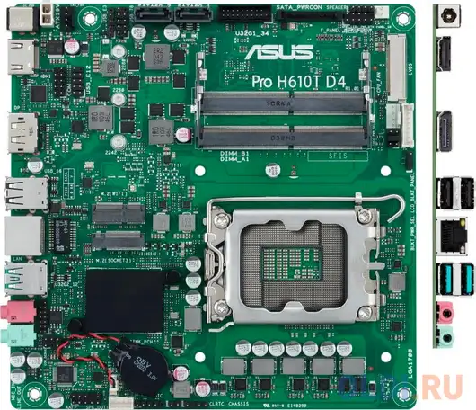 Материнская плата asus pro h610t d4-csm, фотография 1