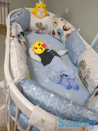 Продам бортик из подушек на детскую кроватку, фотография 1