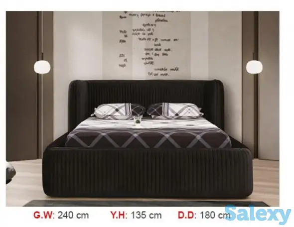 Роскошная двуспальная кровать черного цвета, фотография 2