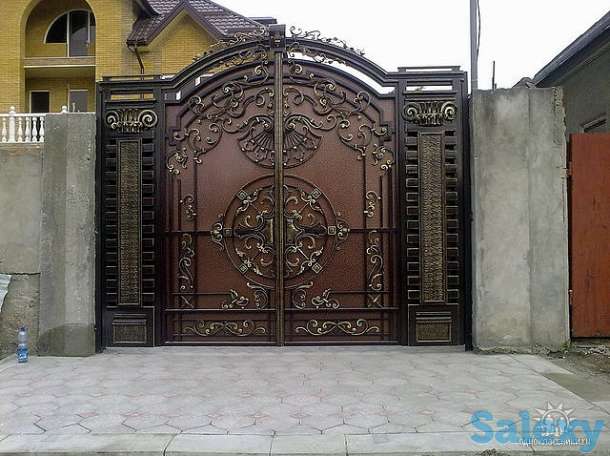 Ворота распашные кованные, фотография 7