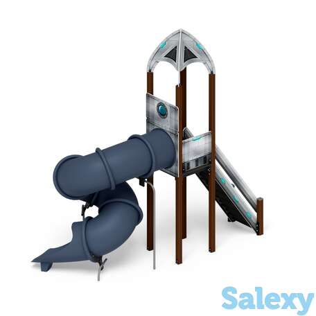 Горка космопорт (серый) тоннельная винтовая н-2000 ио 45.14.01-01, фотография 1