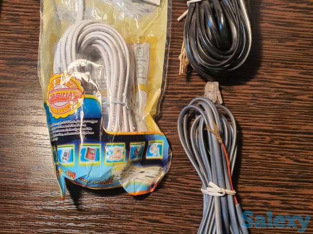 Телефонный кабель, провод, шнур к телефону 5 метров, фотография 1