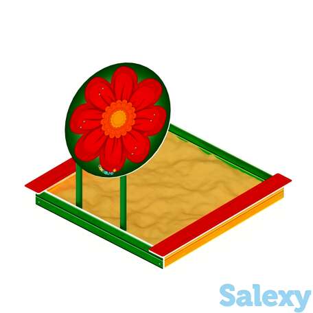 Песочница с навесом забава-цветок ио 5.01.08-01, фотография 1