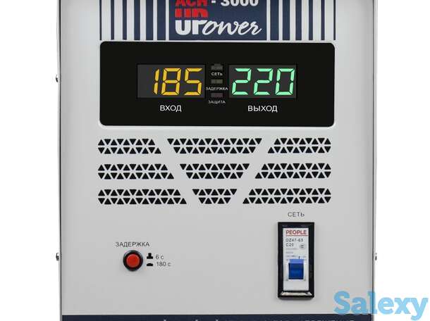 Однофазный стабилизатор напряжения upower асн 3000 ii поколение, фотография 1