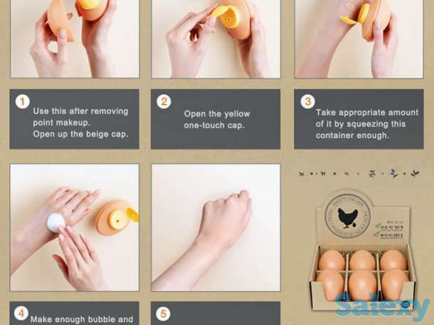 Очищающая пенка holika holika smooth egg skin cleansing foam, фотография 2