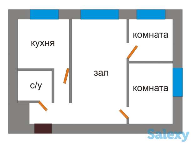 продаю 2-х комнатную квартиру переделанную на 3-х, ул. Алиханова 28/1, фотография 11