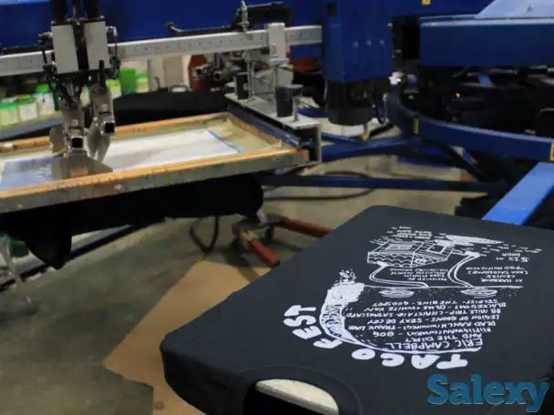 Станок печатный для рисунков на одежде, логотипов, шелкография, фотография 2