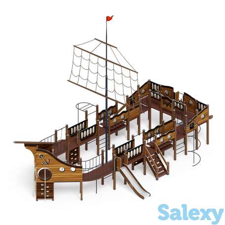 Детский игровой комплекс «шхуна» дик 2.03.3.03-03 н=1200 н=1500, фотография 1