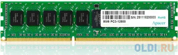 Оперативная память для компьютера apacer dl.08g2k.kam dimm 8gb ddr3 1600 mhz, фотография 1