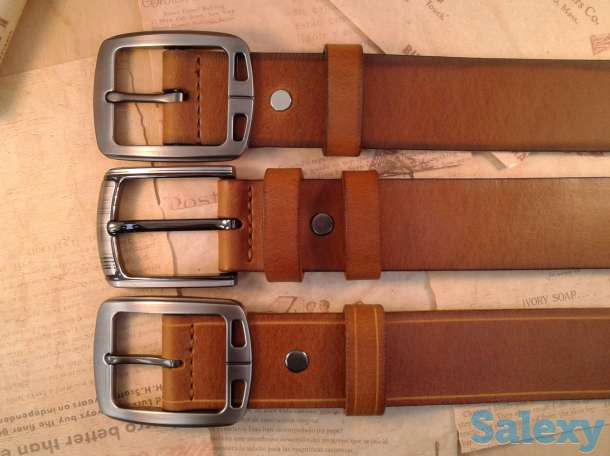 Ремень натуральная кожа ручной работы мужской, фотография 1