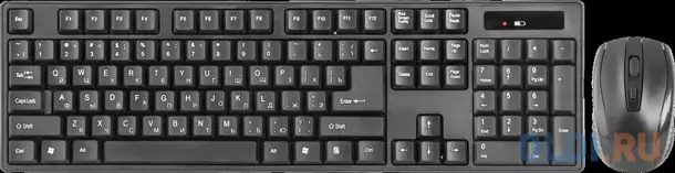 Клавиатура + мышь defender c-915 ru, радио, черный, полноразмерный, фотография 1