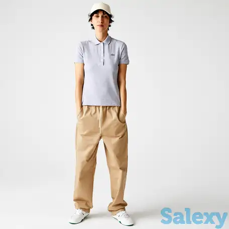 Женское поло lacoste slim fit из эластичного хлопка, фотография 1