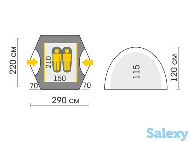 Палатка talberg boyard pro 2 red красная, фотография 2
