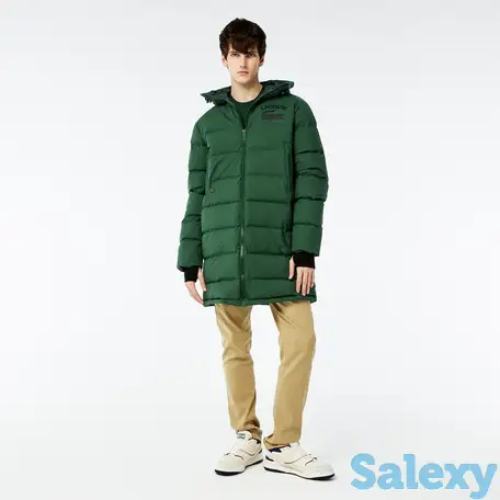 Мужская утеплённая куртка lacoste с капюшоном, фотография 1