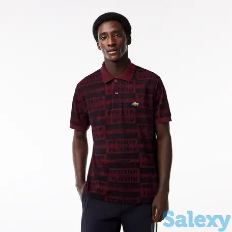 Мужское поло lacoste l.12.12 с принтом, фотография 1