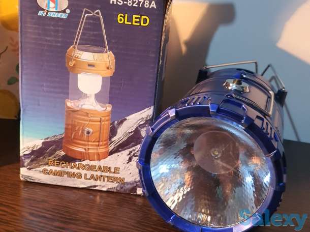 Фонарь-лампа для кемпинга на солнечной батарее с USB-разъёмом, фотография 2