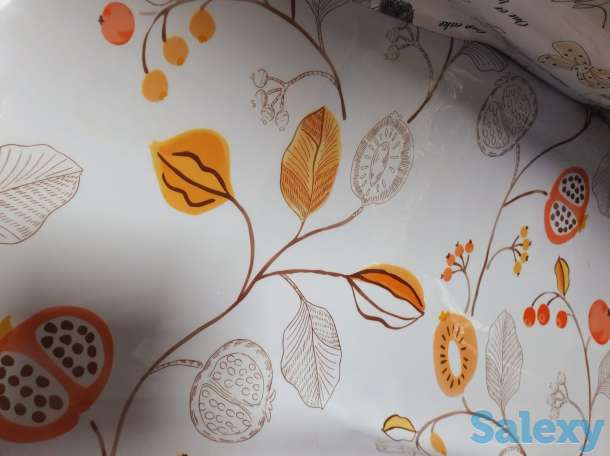 Гелевая плотная клеенка скатерть дастархан, дикие гранаты и цветы, фотография 7