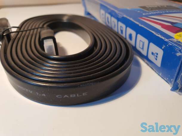 Кабель шнур High speed HDMI-HDMI Premium series плоский провод 5 метров, фотография 5