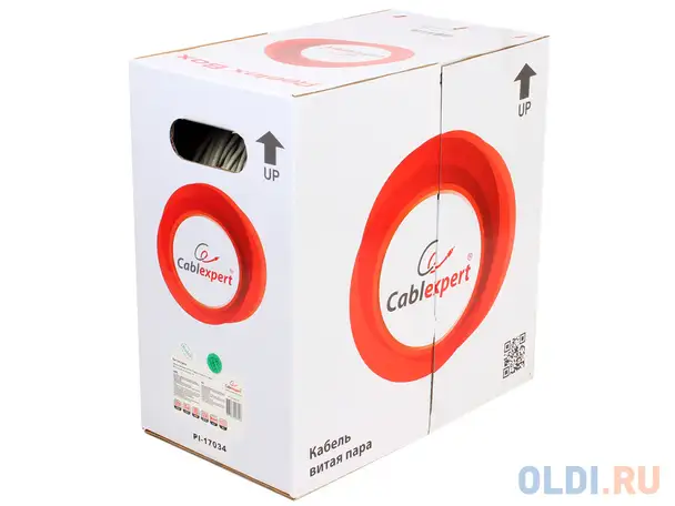 Кабель cablexpert, utp5e, 4 пары, 0.40 мм, cca, однож., 305 м,, фотография 1