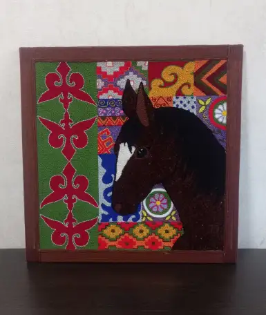 Панно, ручная работа, ковровая вышивка, фотография 1