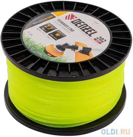 Леска для триммера звезда, 2,7мм х 202м, на din катушке flex, фотография 1