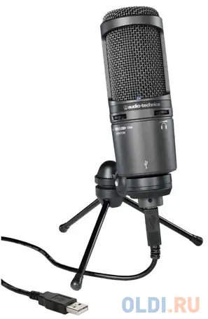 Микрофон проводной audio-technica at2020usb+ черный, фотография 1