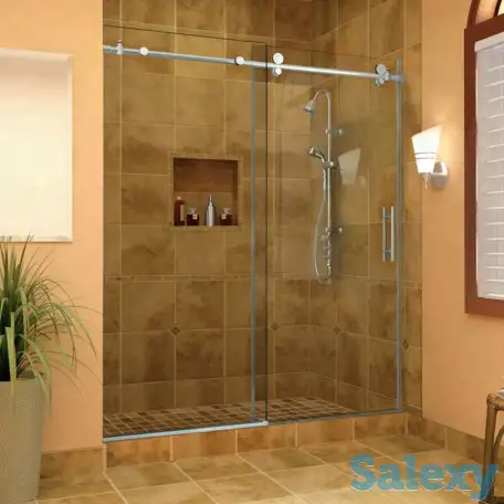 Стеклянные перегородки, Душевые кабины, Перила и ограждения Козырьки из стекла,, фотография 2