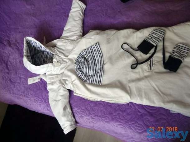 Куртка+мешок+шапка+варежки+шарф, утеплен. (Германия) с 3мес., фотография 1