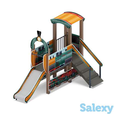 Детский игровой комплекс «паровозик» дик 1.03.5.01-16 h=750, фотография 1