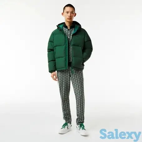 Мужская стеганая водоотталкивающая короткая куртка lacoste, фотография 1