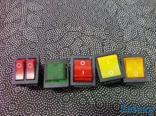 Кнопки квадратные, круглые, двухклавишные переключатели, фотография 2