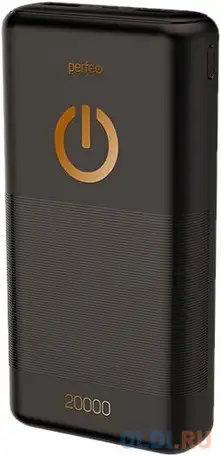 Внешний аккумулятор power bank 20000 мач perfeo pf_b4298 черный, фотография 1