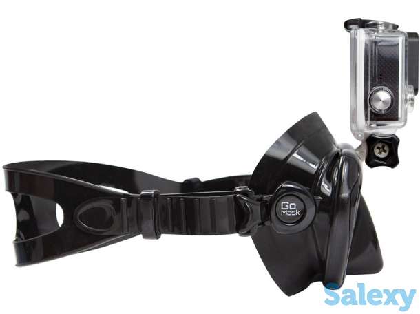 Маска подводная marlin ready (черный силикон) с креплением под gopro black, фотография 7