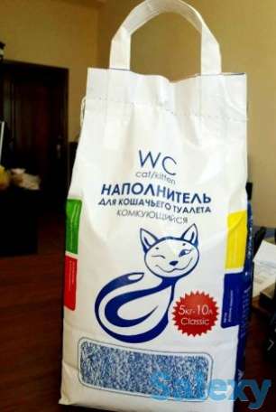 Наполнитель комкующейся wc cat/kitten для кошачьего туалета 5 кг-10 л classic, фотография 1