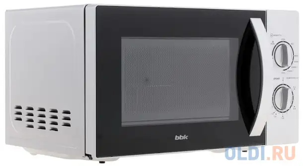 Микроволновая печь bbk 20mwg-740m/s, гриль, 20л, мех. управ, 700вт, серебристый/черный, фотография 1