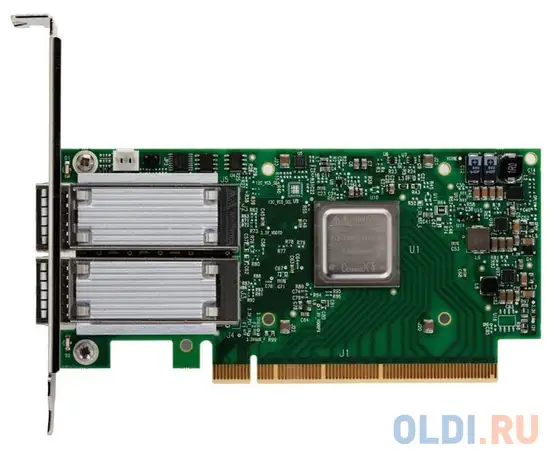 Connectx®-5 en network interface card, 50gbe dual-port qsfp28, pcie3.0 x16, tall, фотография 1