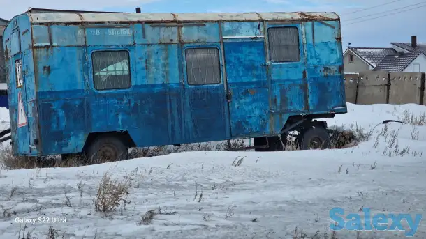 Вагончик на колесах,на базе птс-2 6*3,жилой,с печкой, фотография 3