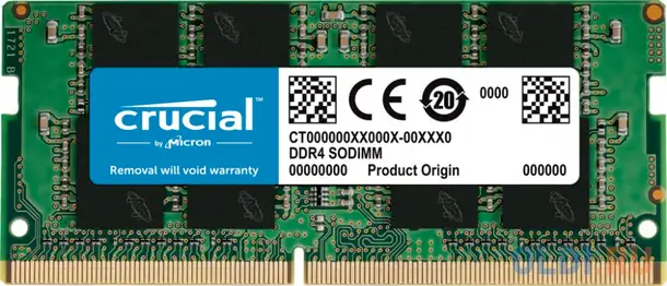 Оперативная память для ноутбука crucial ct16g4sfra32a so-dimm 16gb ddr4 3200 mhz, фотография 1