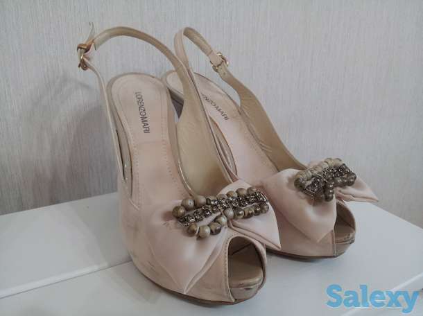 Туфли кремовые Lorenzo Mari (Италия), брошка, бант, недорого, фотография 2